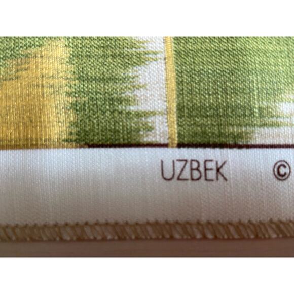 Branschwig & Fils "UZBEK" fabric linen and cotton vintage swatch 27” x 35” - Picture 5 of 6